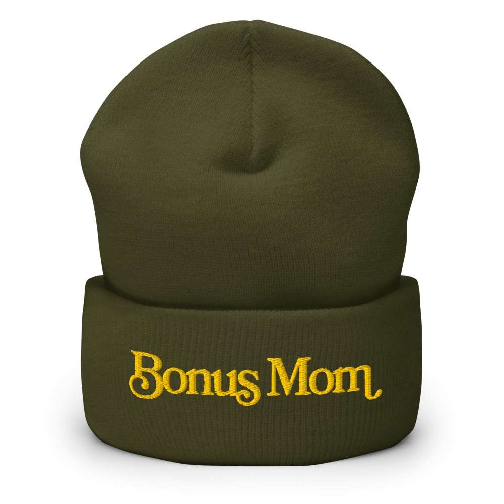 The Bonus Mom Beanie - Olive Green